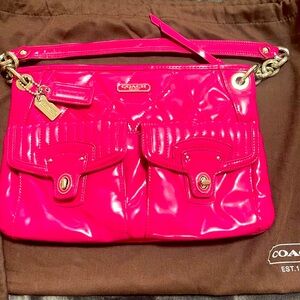 NEW⭐️Coach pink patent leather limited